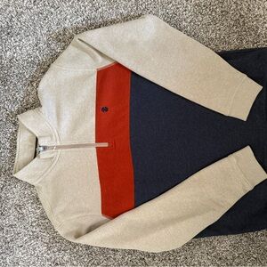Men's Beige and Red Sweater